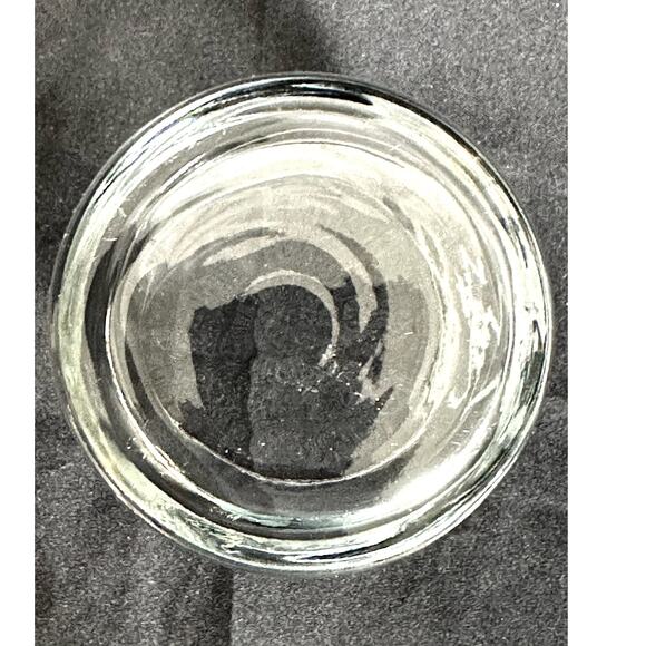 Skeleton Eched Double Old-Fashioned Glass Halloween Excellent Condition - Picture 5 of 6